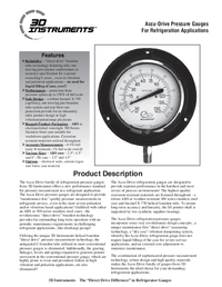 Thumbnail of document Data Sheet - Refrigeration Gauge